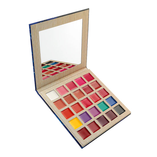 DE’LANCI 25‑Color Matte Multishade Lip Palette