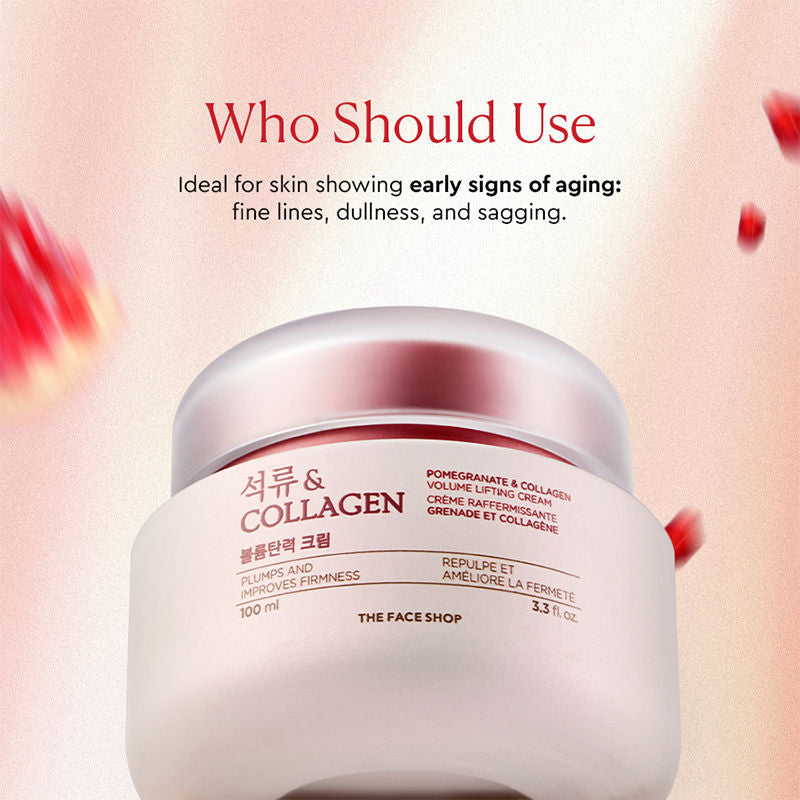 The Face Shop Collagen & Pomegranate Moisturizer Anti Aging Korean Beauty Day & Night Cream (100ml)