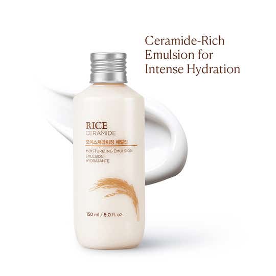 The Face Shop Rice & Ceramide Moisturizing Emulsion Cream - Korean Brightening Moisturizer (150 ml)
