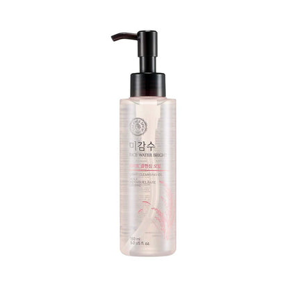 The Face Shop Rice Water Bright Light Cleansing Oil - Korean Makeup Remover for heavy makeup (150ml)