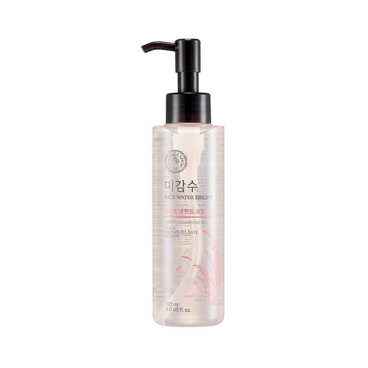 The Face Shop Rice Water Bright Light Cleansing Oil - Korean Makeup Remover for heavy makeup (150ml)